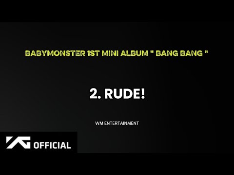 BABYMONSTER - 'RUDE!' Official Audio YouTube thumbnail