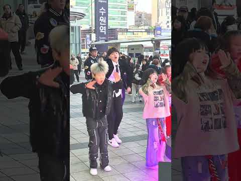 A person dancing to BABYMONSTER's 'WE GO UP' during a random play dance event.