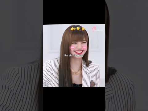 BLACKPINK's Lisa laughing with members in a YouTube short clip