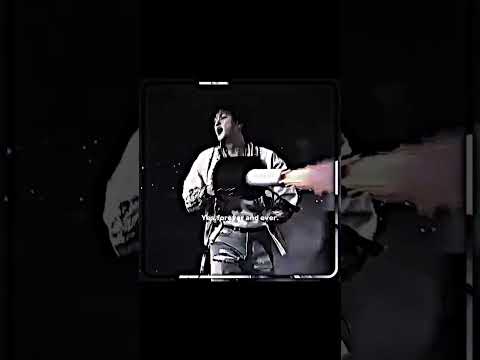 Screenshot from a BTS fan edit video featuring the text 'I think BTS will be my last group'