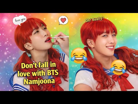 BTS RM looking humorous in a compilation video thumbnail