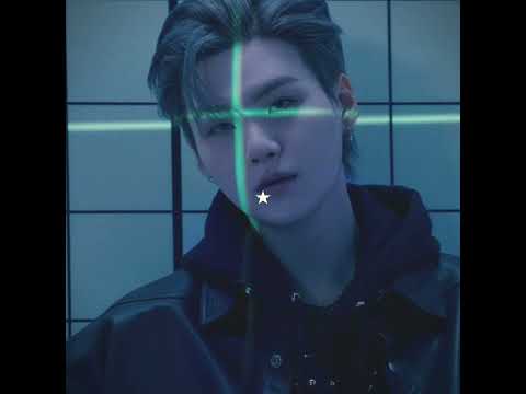 BTS SUGA (Min Yoongi) in a fan tribute video thumbnail with a red heart emoji.