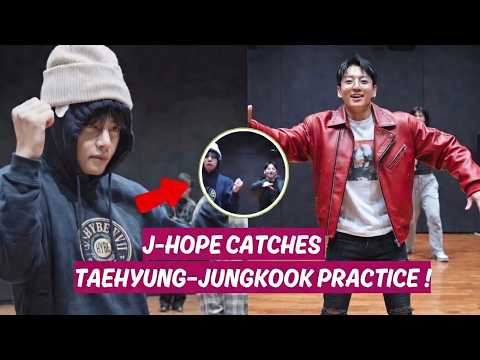 BTS's V and Jungkook practicing together, captured in J-Hope's post.