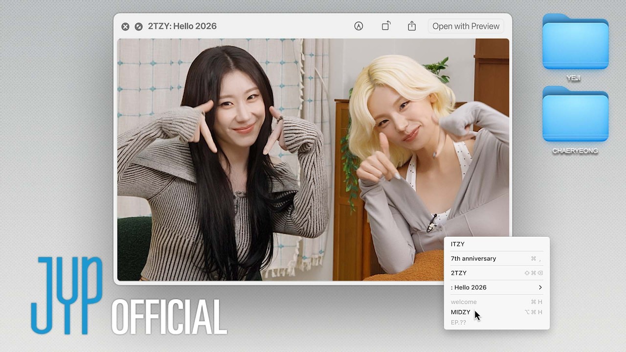ITZY members Yeji and Chaeryeong from '2TZY: Hello 2026' EP.06 thumbnail