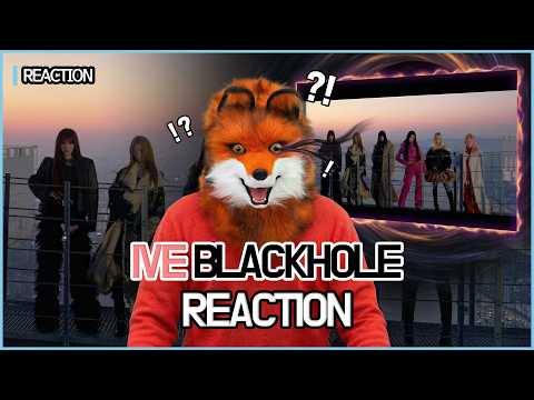 Thumbnail image of a reaction video to IVE's 'BLACKHOLE' by 비전문가 channel.