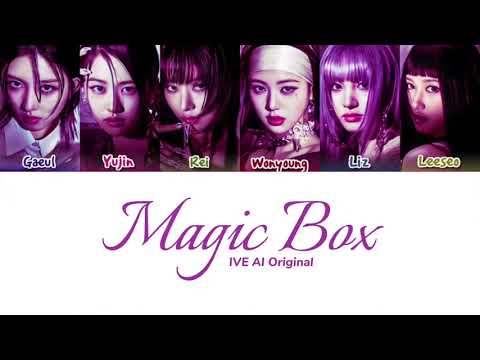 A YouTube thumbnail featuring the text '[AI ORIGINAL] Magic Box - IVE' against a blurry background, with the flwrjisoo channel logo.
