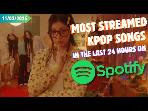 Screenshot from KTOPs YouTube video showing a Spotify streaming chart with K-pop artists.