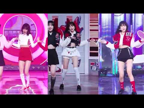 IVE's Yujin performing "Kitsch" on stage, captured in a high-energy fancam still.