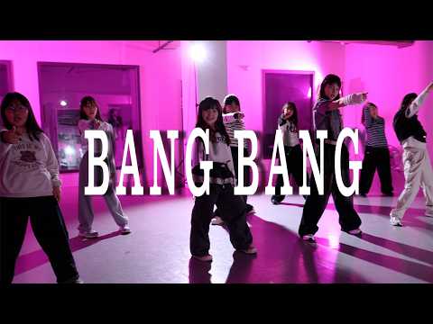 Young dancers from Feeling Dance studio performing IVE's 'Bang Bang' choreography