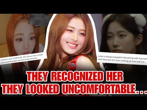 LE SSERAFIM members interacting with a fan at an event, with fan concerns highlighted in a YouTube thumbnail.