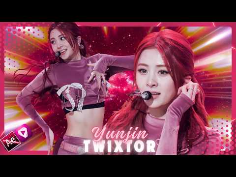 LE SSERAFIM Yunjin in a fan-edited 4K facecam clip with slow-motion effects