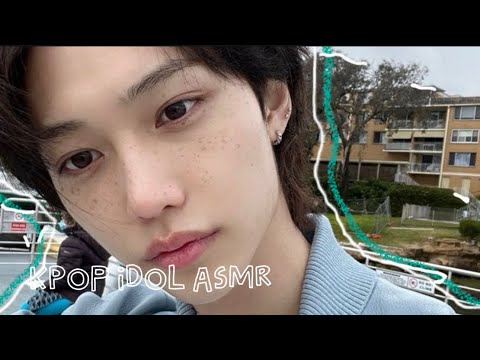 A collage of K-pop idols in ASMR moments with text overlay 'kpop idol 400 triggers in 4 minutes asmr!'