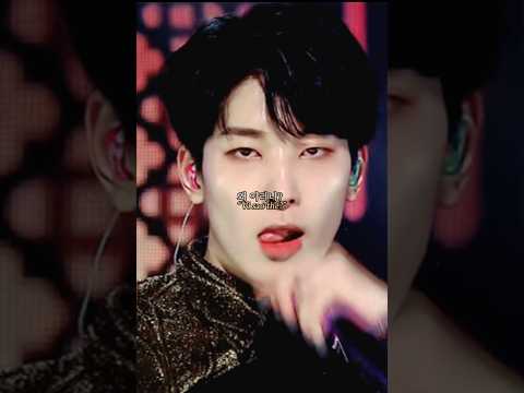 SEVENTEEN Wonwoo looking charming in a YouTube video thumbnail with text overlay