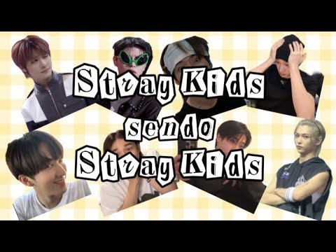 Stray Kids members laughing and being playful in a compilation video thumbnail