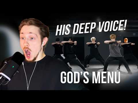 Dancer Nick Says reacting to Stray Kids' God's Menu dance practice video on YouTube