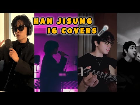 Stray Kids' Han Jisung singing, captured from a fan compilation video of his Instagram covers.
