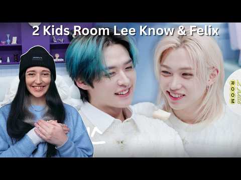 Stray Kids' Lee Know and Felix, NyangnyangRacha, featured in '2 Kids Room' content.
