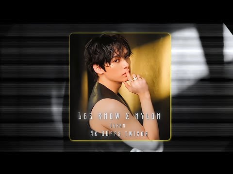 Stray Kids' Lee Know in a captivating Twixtor edit from NYLON JAPAN photoshoot