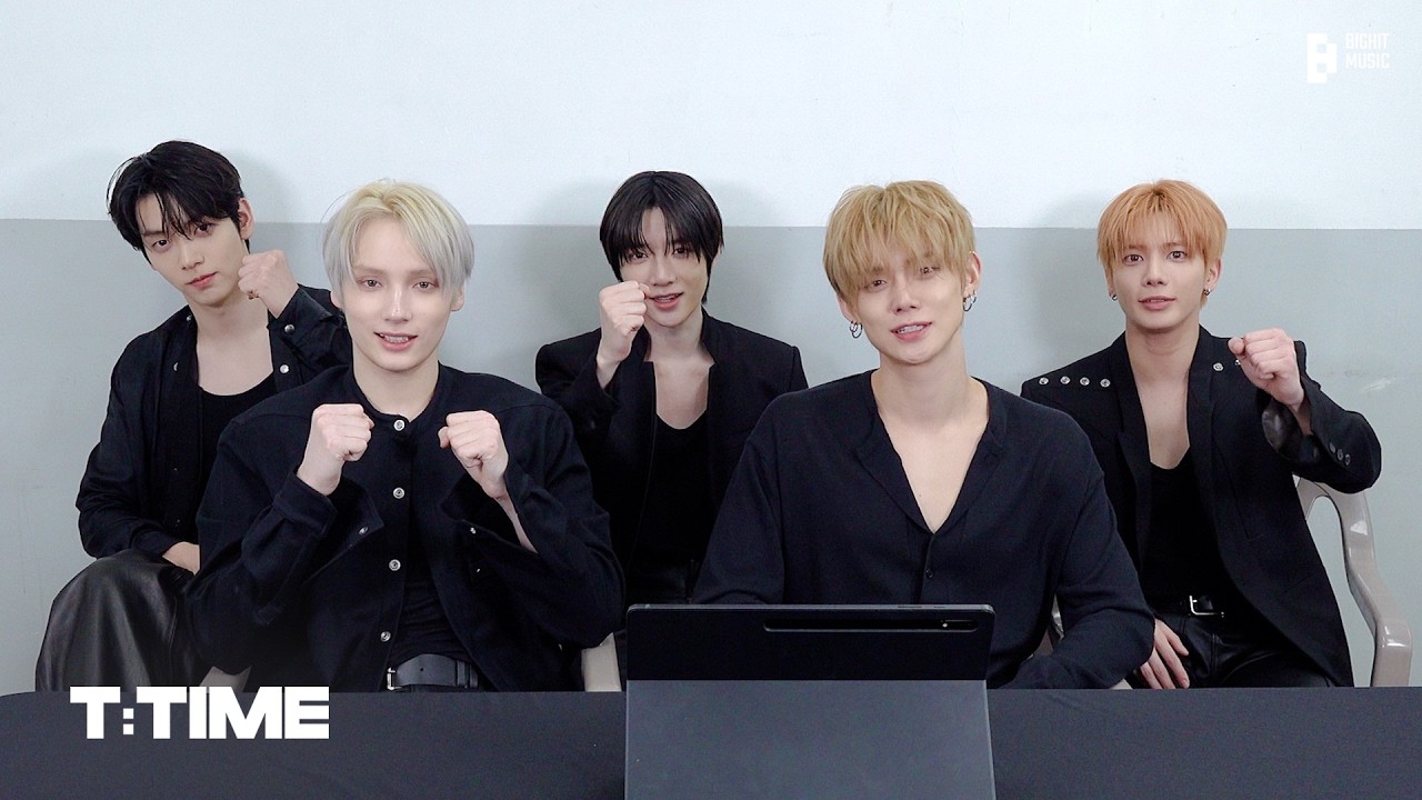 TXT members reacting to their '하루에 하루만 더 (Stick With You)' music video