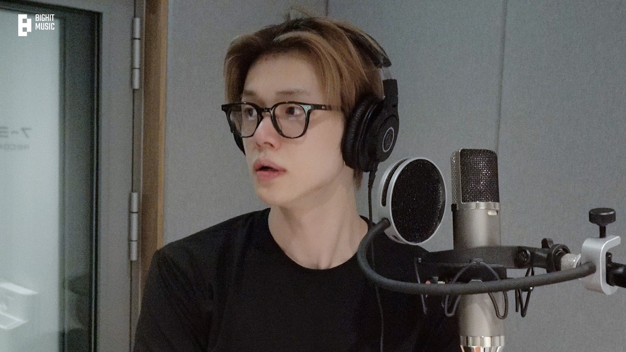 TXT members behind the scenes during the production of '하루에 하루만 더 (Stick With You)'